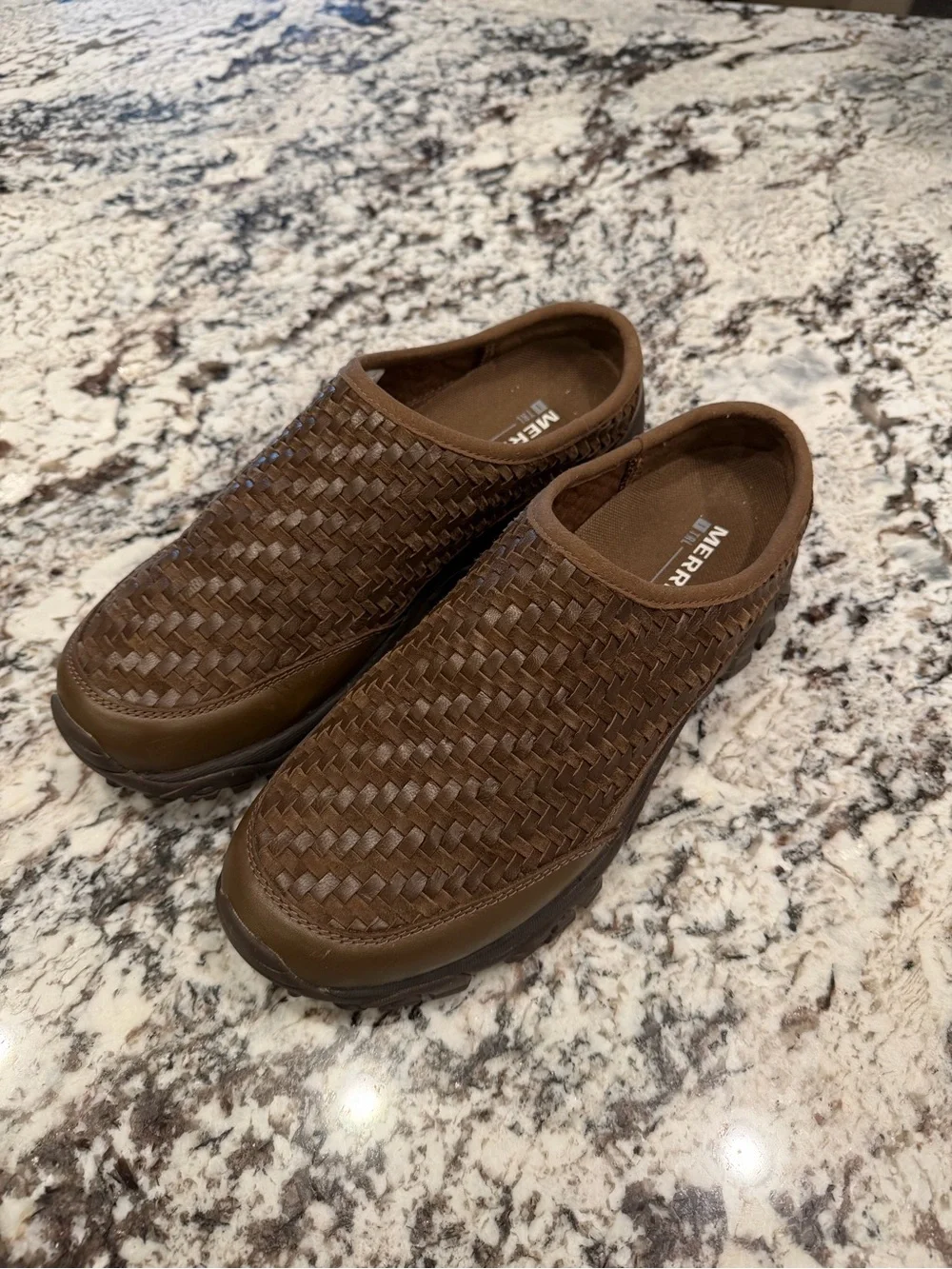 Merrell Brown Leather Woven TLR-1 Slip-On Men's Shoe